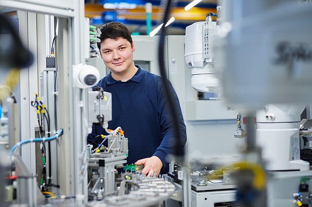 apprentice working in assembly